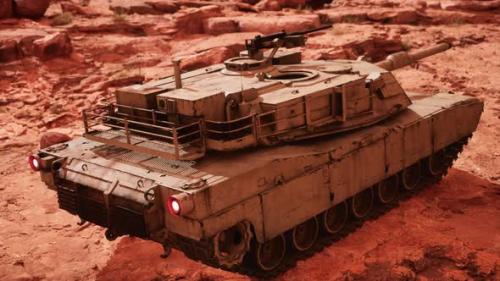 Videohive - American Tank Abrams in Afghanistan - 36343209