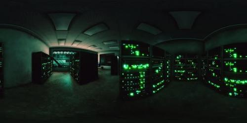Videohive - VR360 Network Server Room with Computers for Digital Tv Ip Communications - 36343696