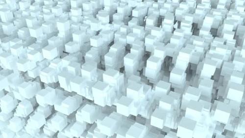 Videohive - White Background Cubes Abstraction - 36403848