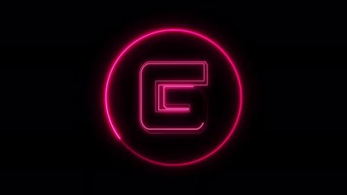 Videohive - Glowing neon font. pink color glowing neon letter. Vd 478 - 36436762