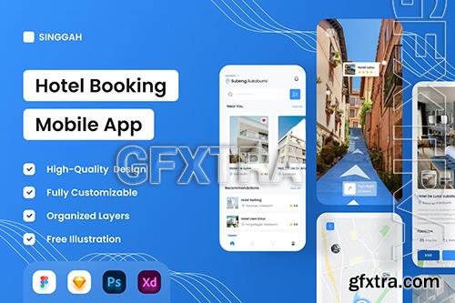 Hotel Booking Mobile App - UI Design 96B9J4G