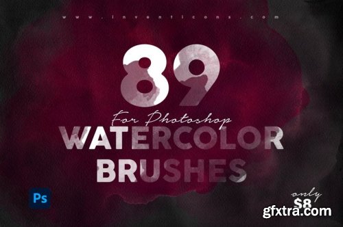 89 Watercolour photoshop Brushes
