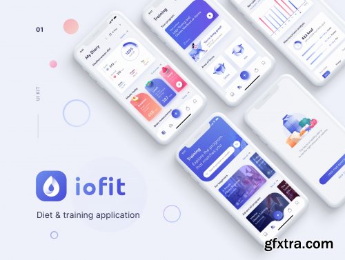 ioFit - Diet & Training App UI Kit