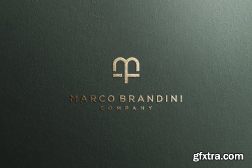 Logo mockup textured luxury gold