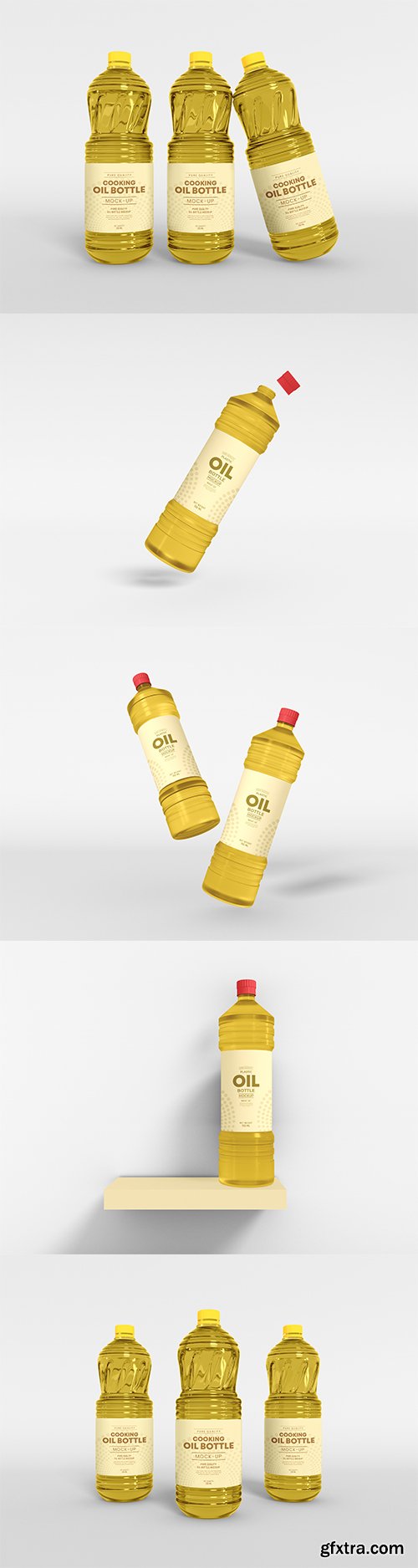 Plastic cooking oil bottle mockup