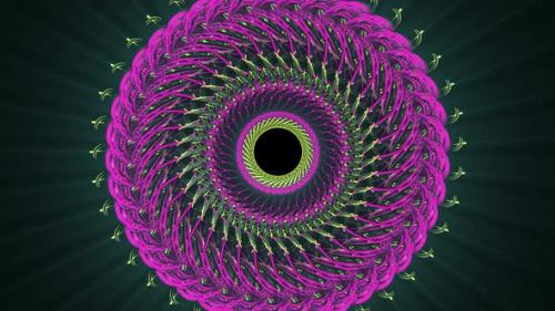 Videohive - 3d purple mandala pattern - 37342287