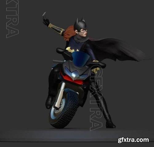3D Print Models Batgirl on Bike Standard.rar