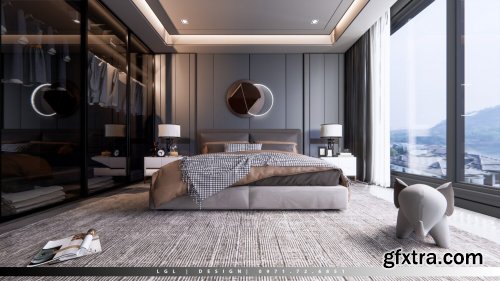 Sketchup Bedroom Interior by Le Giang Long
