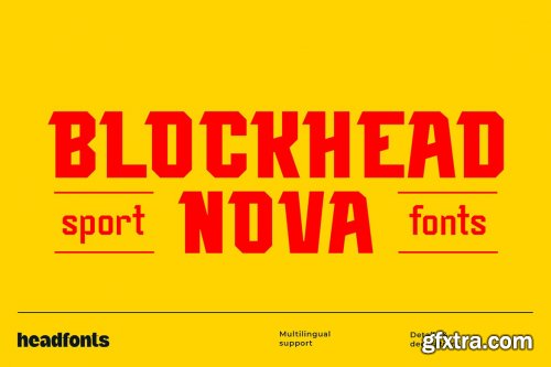 Blockhead Nova Sports Font