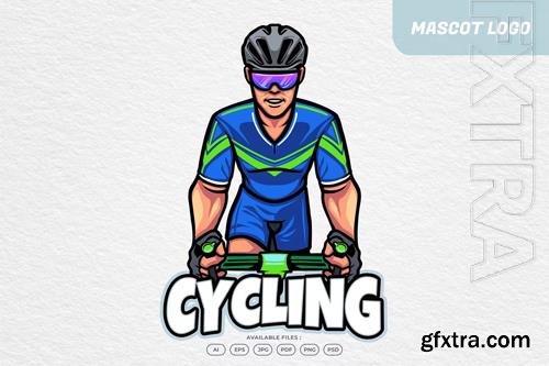 Cycling Bike Sport Character Mascot Logo