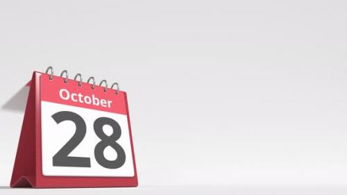 Videohive - October 29 Date on the Flip Desk Calendar Page - 38399103