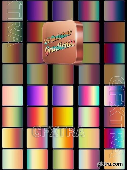 24 Rainbow Gradients Photoshop Actions 3YFD375