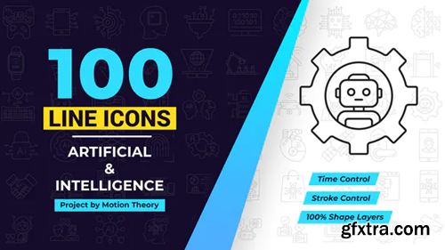 Videohive 100 Artificial Intelligence Line Icons 38559452
