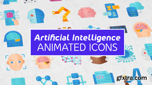 Videohive Artificial Intelligence Modern Flat Animated Icons 38683810