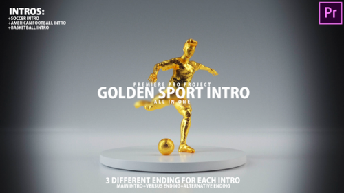 Videohive - Golden Sport Intro Sports Promo for Basketball, Soccer, Football Premiere Pro - 38730450