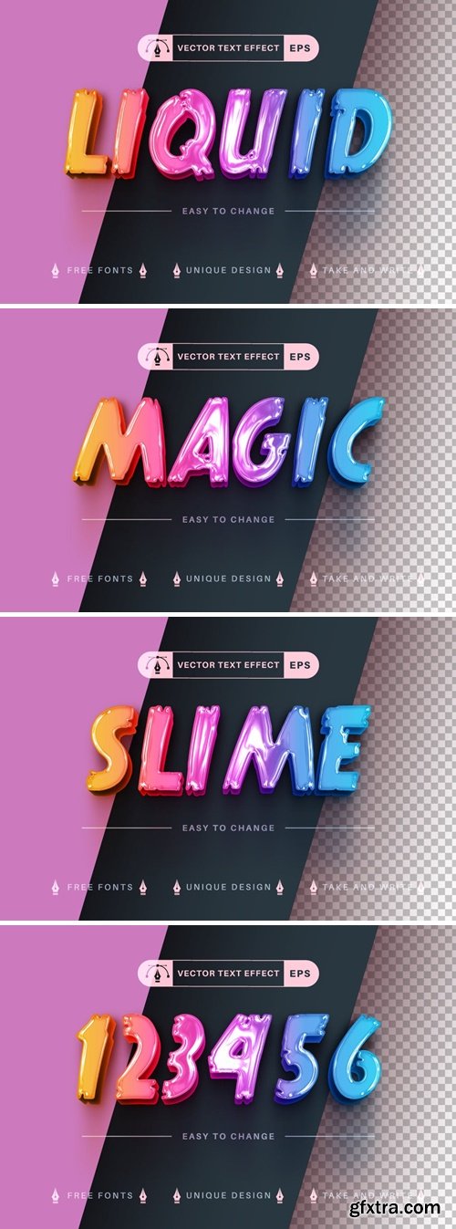 Unicorn Slime - Editable Text Effect, Font Style SQKPJ3U