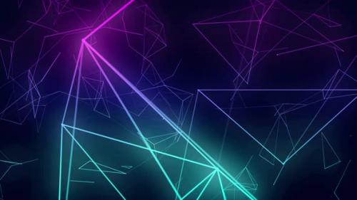 Videohive - Network, Abstract Motion Background - Digital Binary Polygon Plexus Data Networks, - 38792694