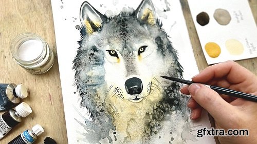 Learn Special Effects Techniques in Watercolor: Painting a Wolf for Beginners