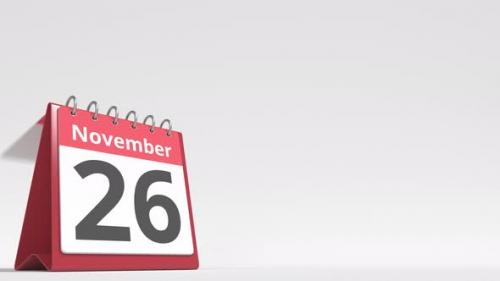 Videohive - November 27 Date on the Flip Desk Calendar Page - 38838777