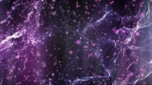 Videohive - Abstract Purple Particles Are Moving - 38951197