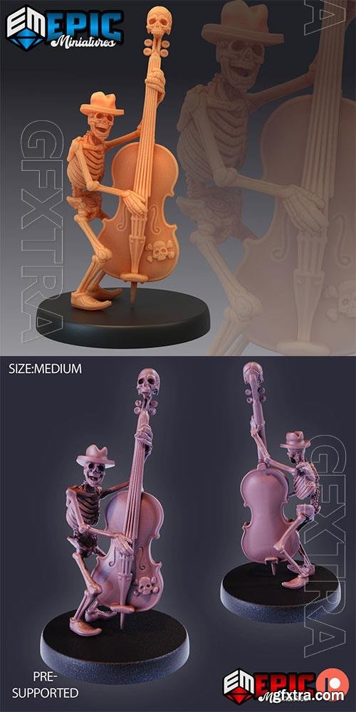 Skeleton Musician Double Bass 3D Print