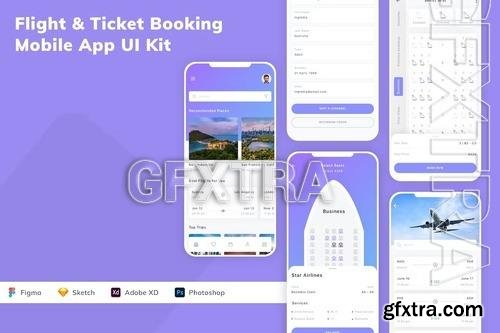 Flight & Ticket Booking Mobile App UI Kit EC9S2AS