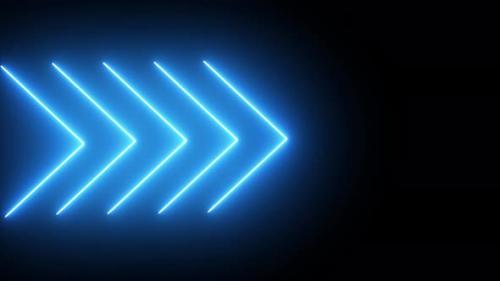 Videohive - neon light arrow direction on black background, Neon sign Arrows Animation on black background. neon - 39612848