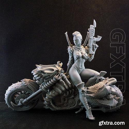 3D Print Cyber metal biker