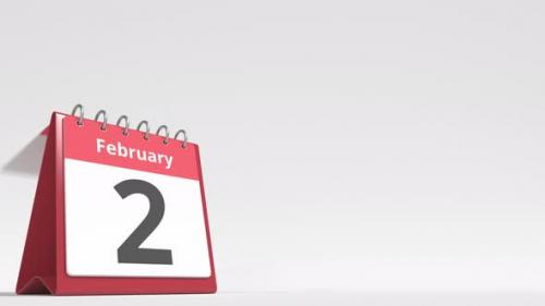 Videohive - February 3 Date on the Flip Desk Calendar Page - 39738646