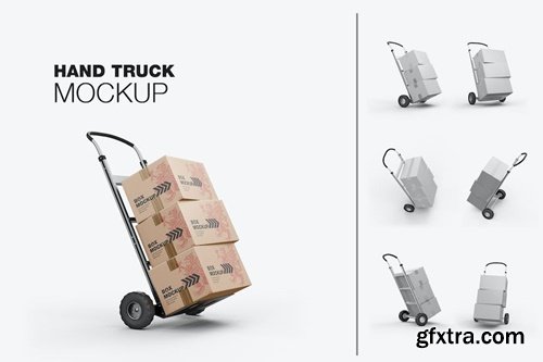 Hand Truck With Boxes Mockup J2TY4GT