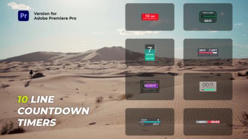 Videohive - Line Countdown Timers - 40212506