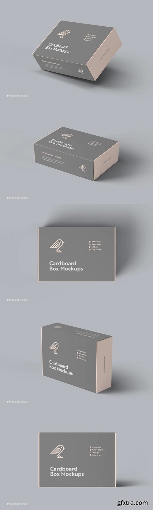 Cardboard box packaging mockup