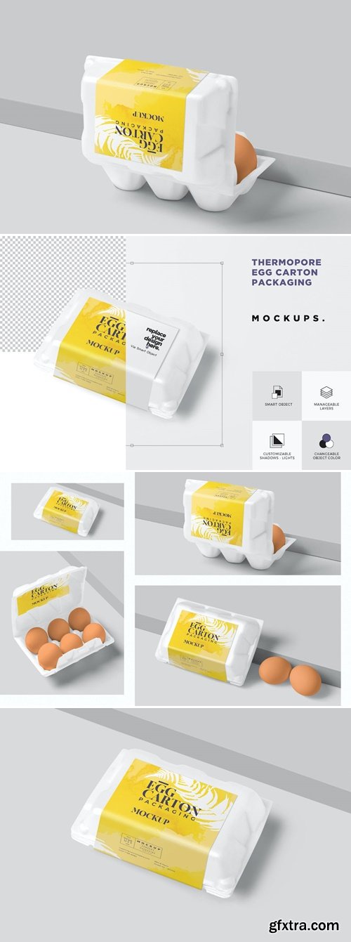 Foam Egg Carton Mockups 3DSDQKP