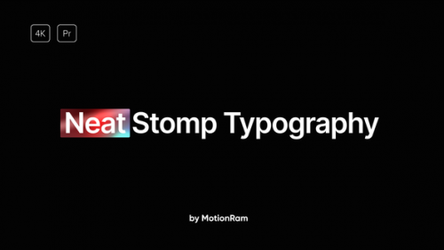 Videohive - Neat - Stomp Typography - for Premiere Pro - 40493514