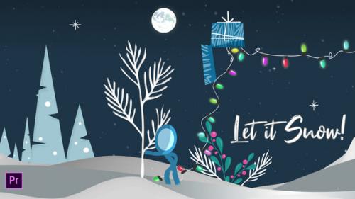Videohive - Let it Snow! - Christmas Inkman Greeting - 39882339