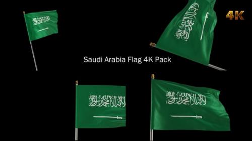 Videohive - Saudi Arabia Flag 4K Pack - 41893272