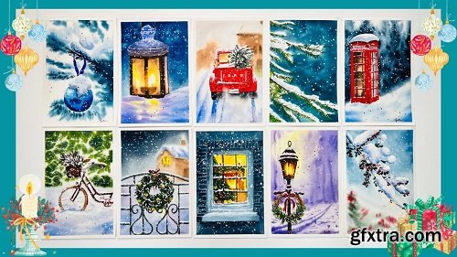 Christmas Paintings with Watercolours: 21 Days of Holiday Inspiration
