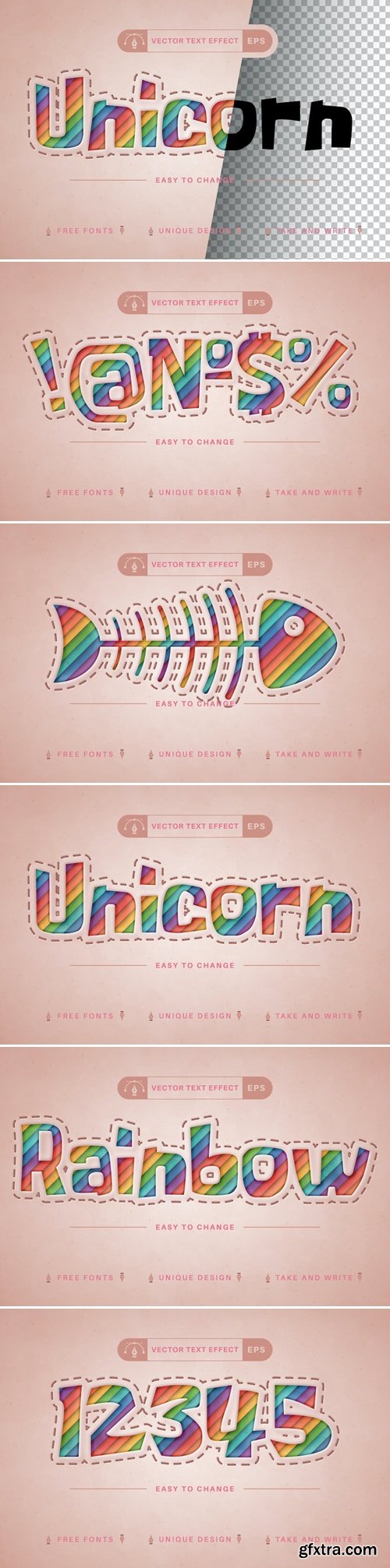Paper Unicorn - Editable Text Effect, Font Style CQXXWV3