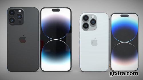 Apple iPhone 14 Pro and 14 Pro MAX 3D Model