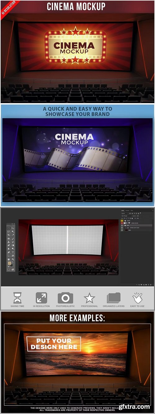 Cinema, theater or auditorium Mockup XK38V65