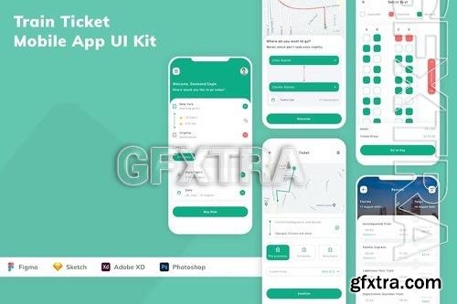 Train Ticket Mobile App UI Kit EZGFXGU