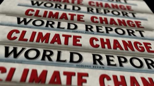 Videohive - Climate change and environmental crisis newspaper printing media - 43041973
