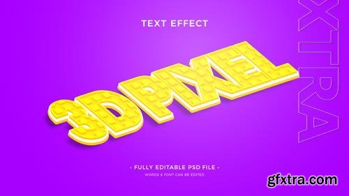 PSD 3d pixel toy text effect