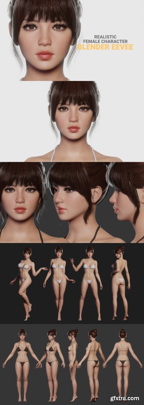 JOY - Realistic Female Character 3d model