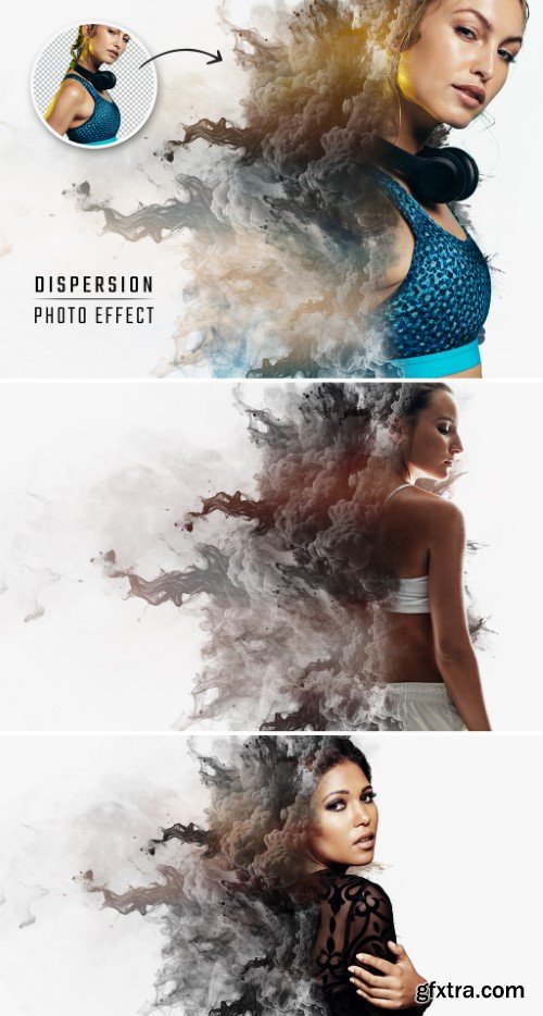 Smoke dispersion photo effect