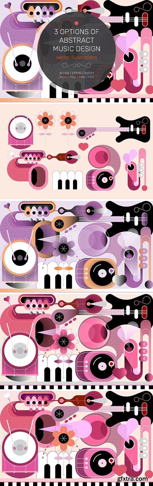 Abstract Musical Design vector illustration NV4YVTJ