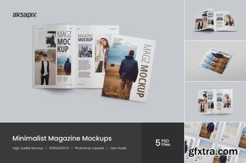 Minimalist Magazine Mockup F5D56XA