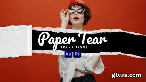 Videohive Paper Tear Transitions 43420994