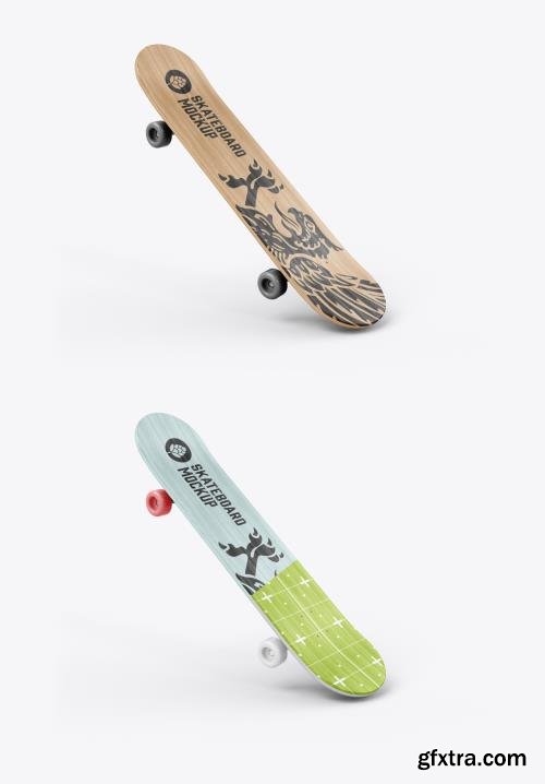 Wooden Skateboard Mockup 545917402