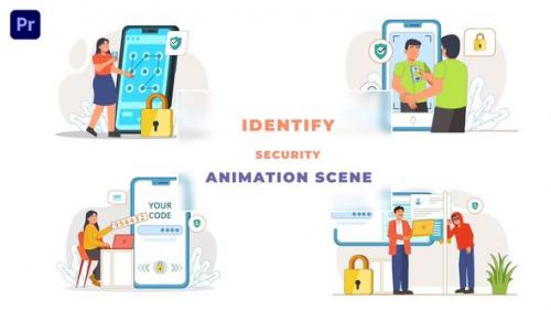 Videohive - Mobile Lock Identify Security Animation Scene - 43660619